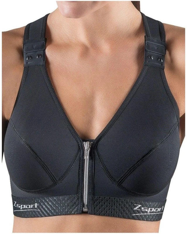 ZSPORT ladies Zbra Silver Bra black Size:32A (Manufacturer's Size: 85A) - Image 1