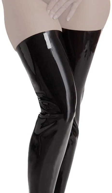 Rimba Women's Glam Cosplay Solid Black Ankle-High Platform Heel Round Toe Buckle Rubber Secrets Bedboots Size Large - Image 1