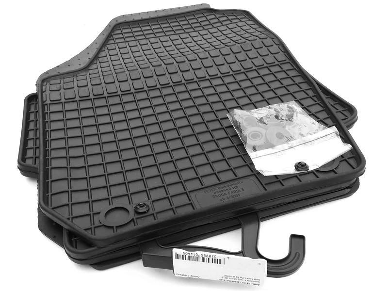 Rubber Mat Skoda Fabia II (Type 54) 2007 + Original Quality Rubber Foot Mats Set of 4/Black