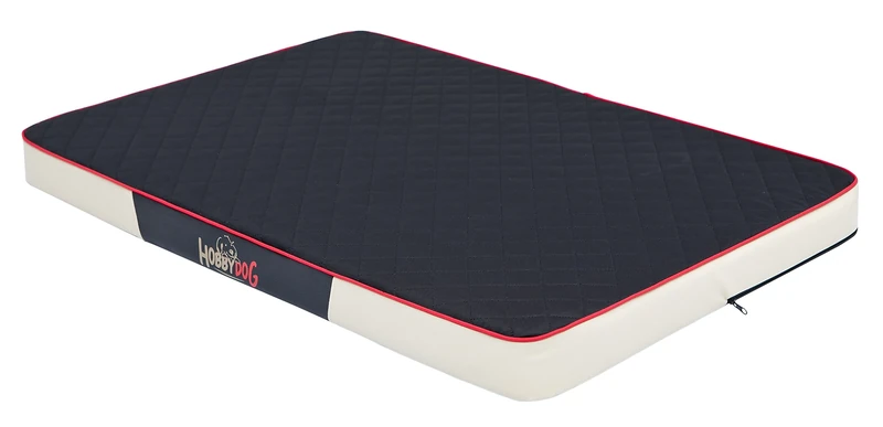 Hobbydog Premium Pet Soft Mattress, Large, Black/Beige