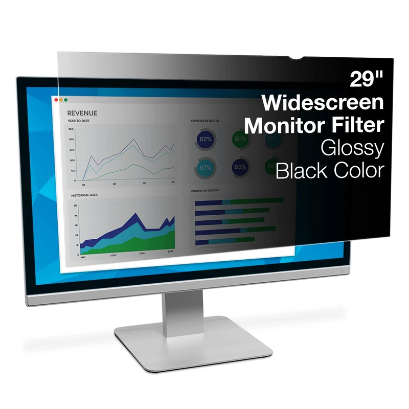 3M PF29.0WX Privacy Filter for 29-Inch Widescreen Desktop LCD Monitor, Black