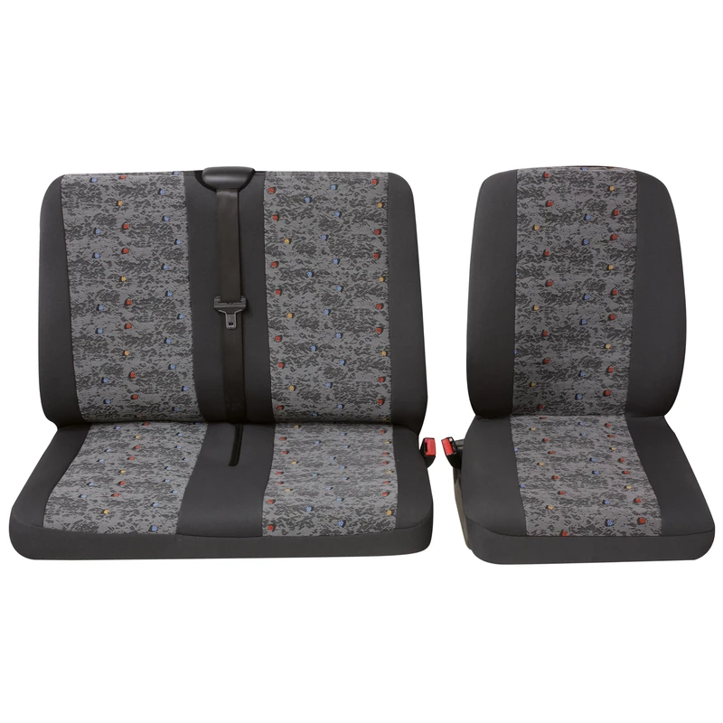 PETEX 30071918 Car Seat Cover Set, Grey and Black