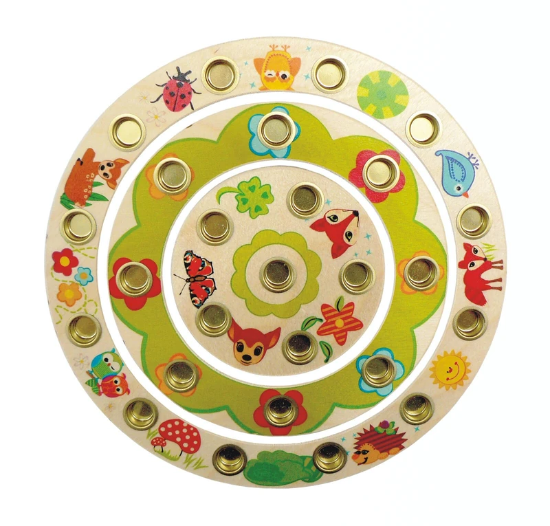 HESS Wooden Forest Animals Birthday Rings Baby Toy - 22 cm - Image 1