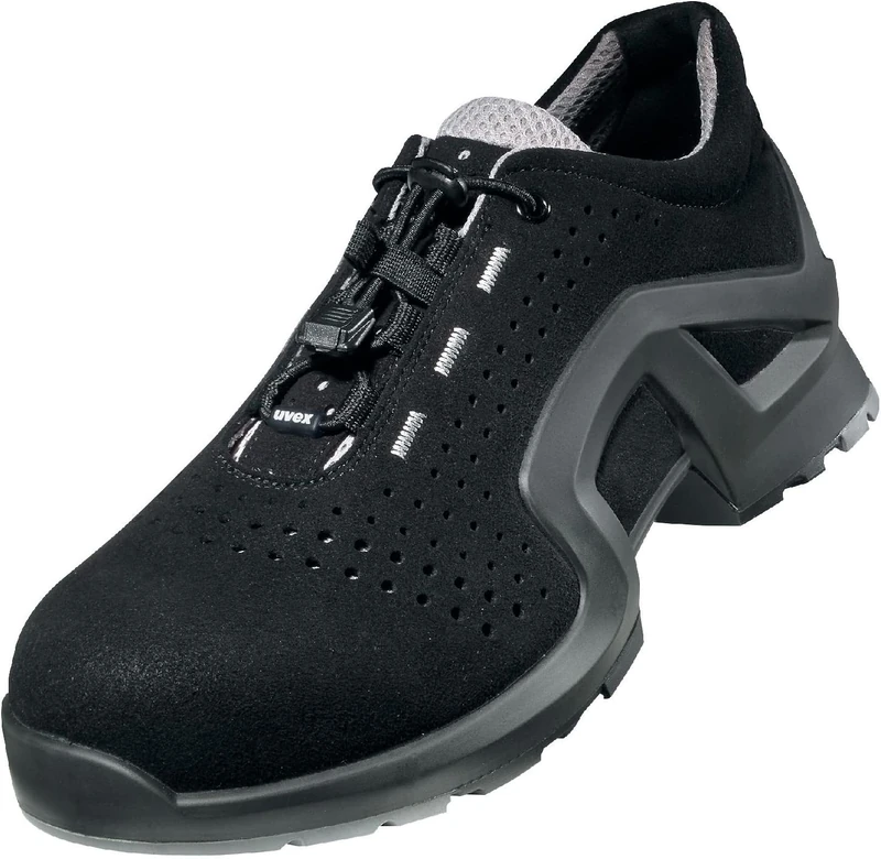 Uvex 1 x-tended Support Safety Shoes - for Men/Women - Grey/Black - Size 9