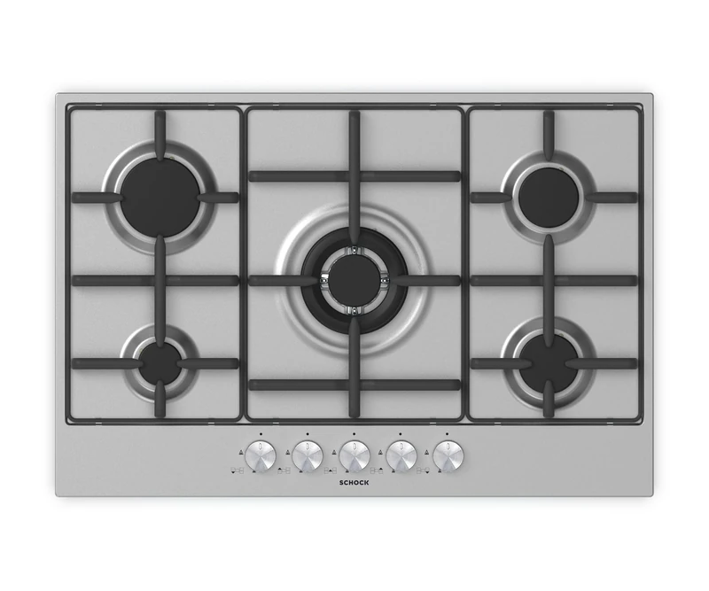 Schock Silver PC75 AV Hob - 5 Burners with Triple Crown - Image 1