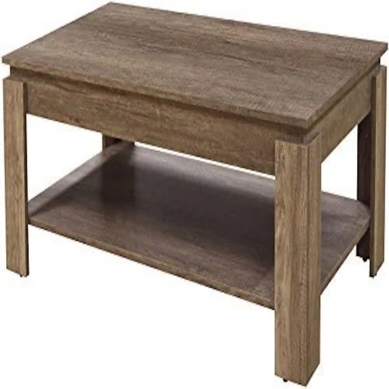 Home Source Unique 3D Design Finish Canyon Coffee Table, MDF/Chipboard, Oak, 42 x 108 x 59 cm