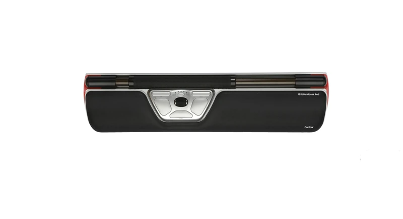 Contour RollerMouse Red Ergonomic Mouse for Shoulder Forearm Wrist Strain Relief for RSI Carpal Tunnel Centered Rollerbar 6 Customizable Buttons 10 Speed Settings Mac/PC Compatible - Wired - Regular