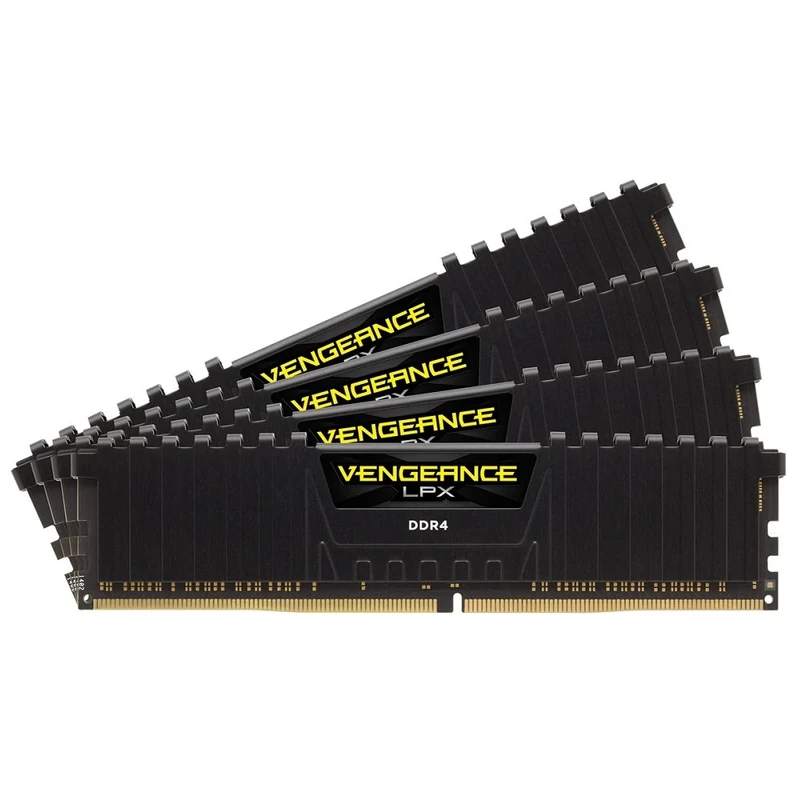 Corsair CMK32GX4M4A2400C14 Vengeance LPX 32 GB (4 x 8 GB) DDR4 2400 MHz C14 XMP 2.0 High Performance Desktop Memory Kit, Black