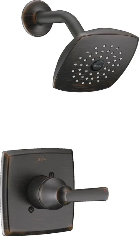 Delta Ashlyn 14 Series Single-Function Shower Trim Kit with Single-Spray Touch Clean Shower Head, Venetian Bronze T14264-RB (Valve Not Included)