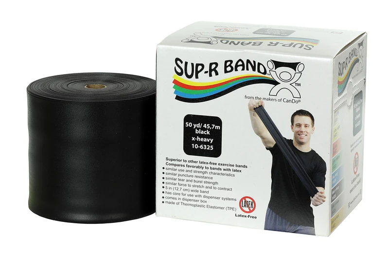 CanDo 1020830 Sup-R Band, 50 yd., X-Heavy, Black - alternative to dumbbells - Image 1