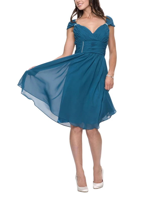 Astrapahl womens co8007ap Knee-Length Plain Cocktail Sleeveless Dress, Turquoise (Türkis), 22 (Manufacturer Size: 46)