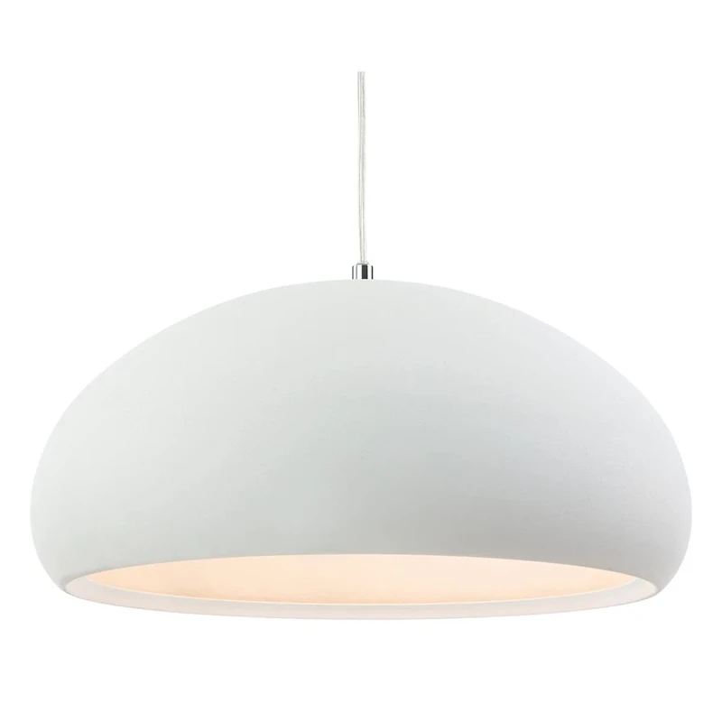 Firstlight 2308WH E27 Edison Screw 60 Watt Costa Pendant Light Rough Sand White