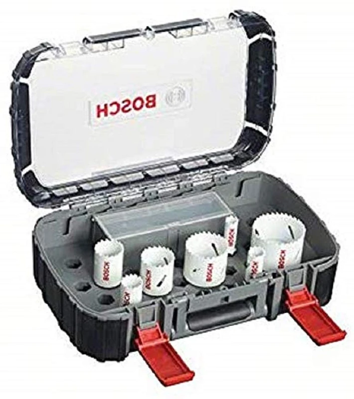 Bosch 2608580872 Universal Hole Saws Set, 0 V, Black/Grey, Set of 10 Piece