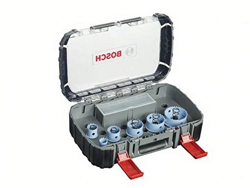 Bosch Professional 9 pcs. Hole Saw Special for Sheet Metal Set (for electricians, Ø 20-64 mm, Accessory Drill)