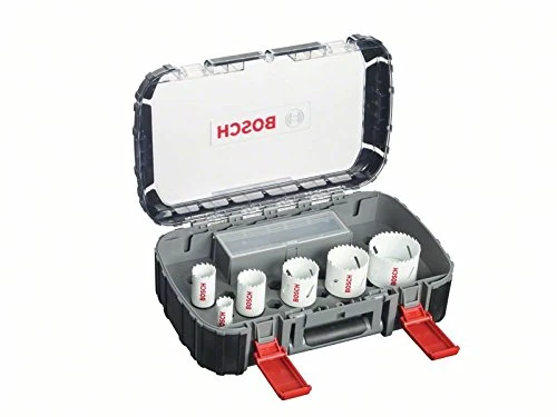 Bosch 2608580874 Set of 9 Progressor Hole Saws for Electricians 22/29/35/44/51/65 mm