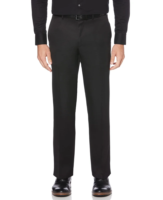 Perry Ellis Men's Modern Fit Portfolio Performance Dress Pant (Waist Size 30-42), — Pebble Gray, 32W x 32L