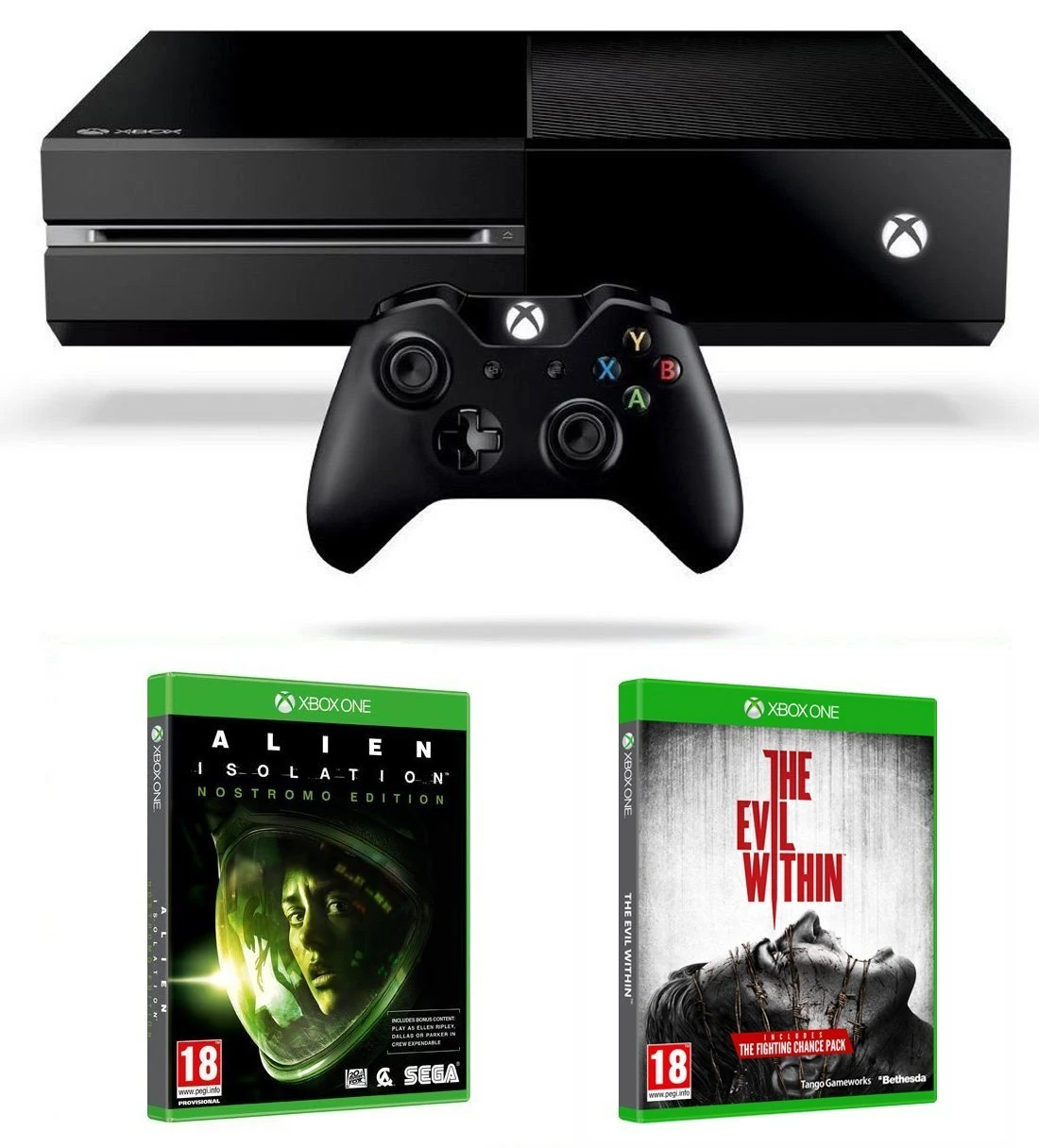 Xbox One Console with Alien Isolation and The Evil Within
