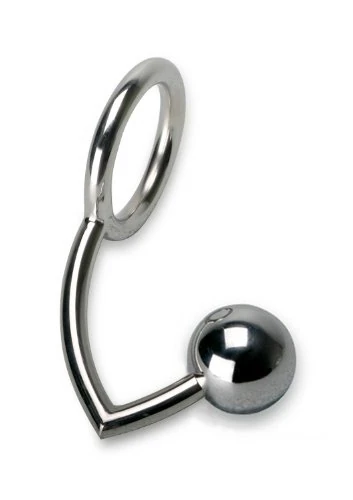 Rimba - Cock Ring with Anal Lock Silver