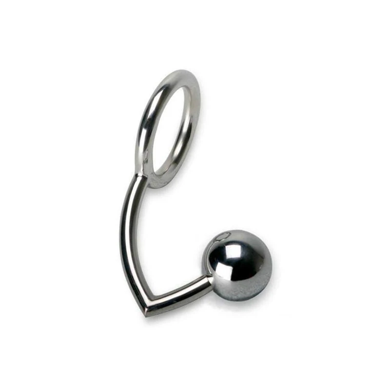 Rimba - Cock Ring with Anal Lock Silver