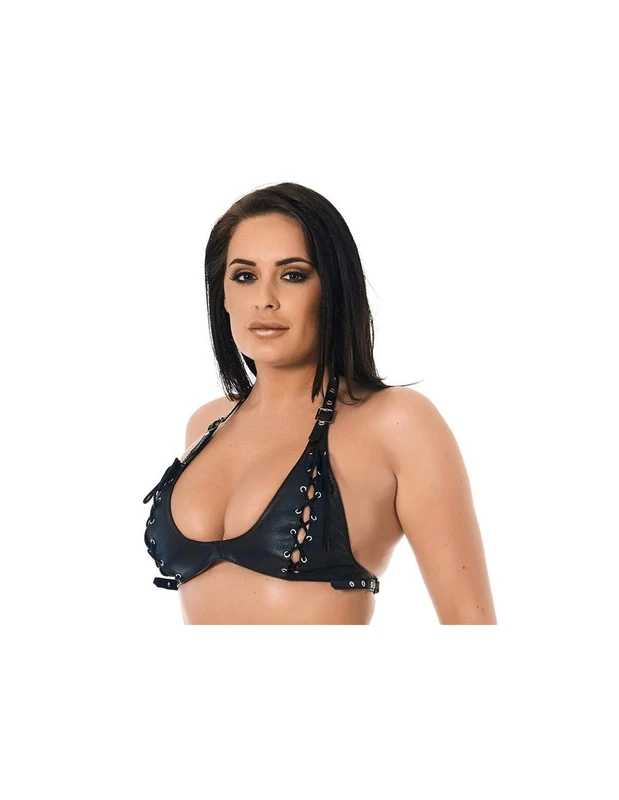 Rimba - Bra with Cord at the Front Black
