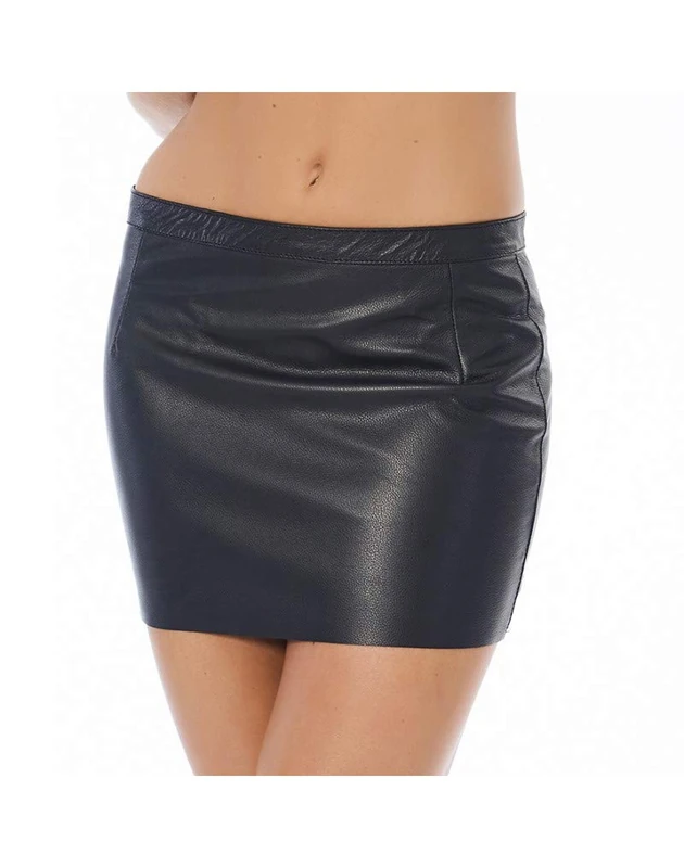 Rimba - Super mini Skirt with Zipper Black