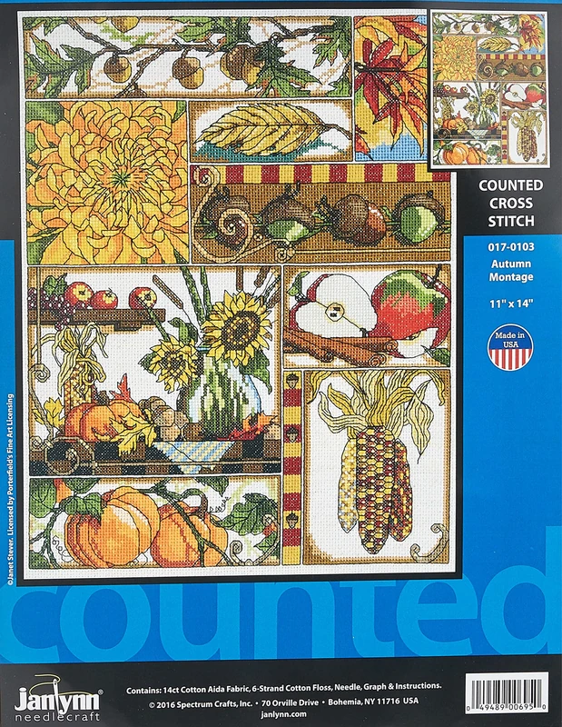Janlynn Autumn Montage, 11"x14" 14 Count, 11-inch x 14-inch