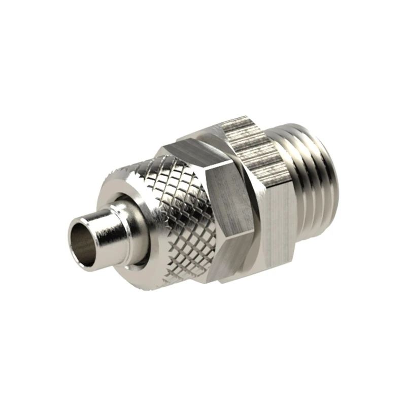 Straight screw-in fitting, G 1/2 a, for hose 10/8 mm, SW 24, stainless steel 1.4571