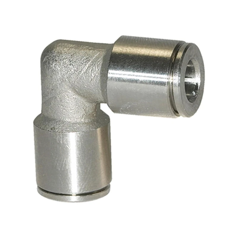 L-plug-in connection, for hose outer diameter 8 mm, working pressure max. 15 bar, stainless steel 1.4404