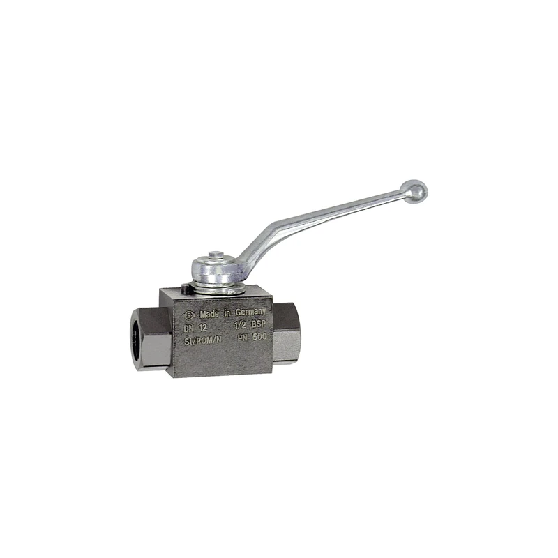 Ball valve, high-pressure design, G-female thread, steel, operating temperature -10 °C to 100 °C, G 5/8, DN 16, PN max. 420 bar