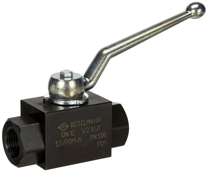 Riegler 103517-392.24 Ball Valve, High-Pressure Version, G-Female Thread, Steel, G 1/2, 1 Piece