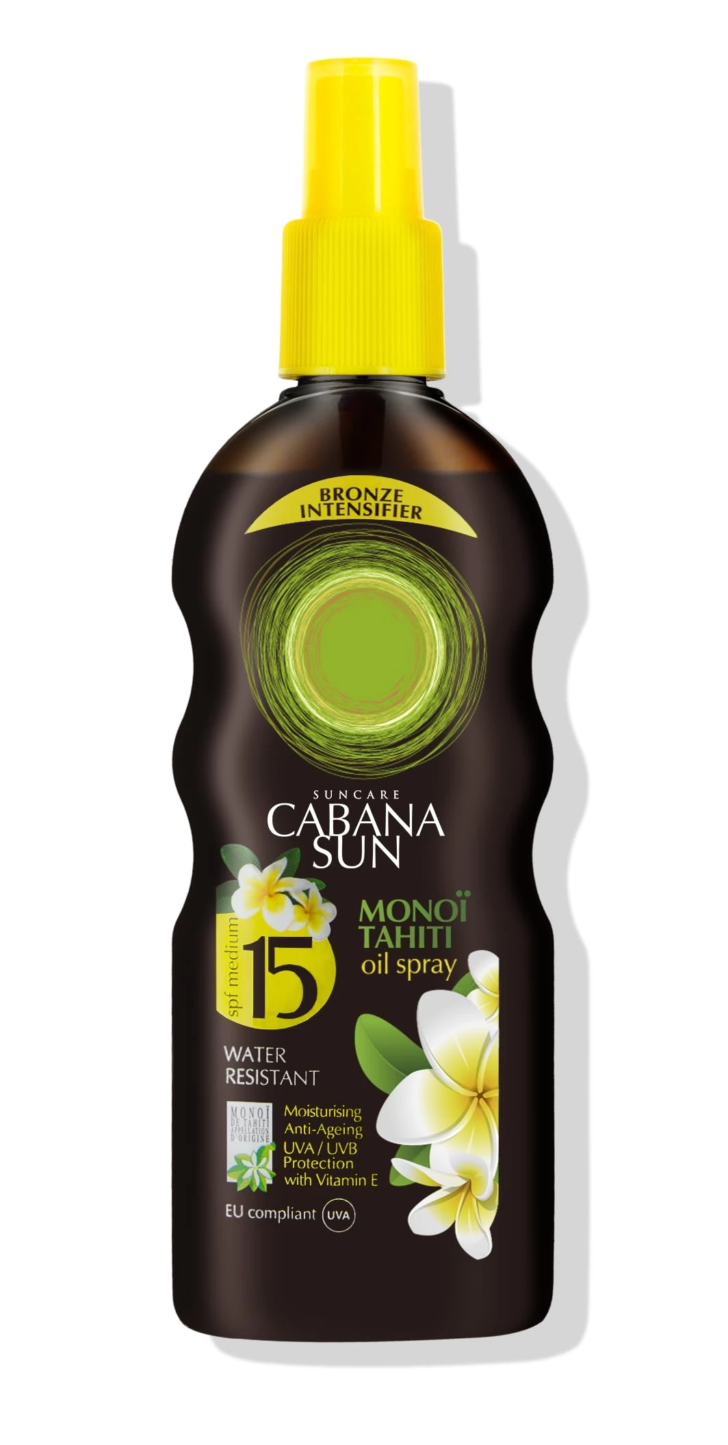 Cabana Sun Deep Tanning Monoi Tahiti Oil Spray with SPF15, 200 ml