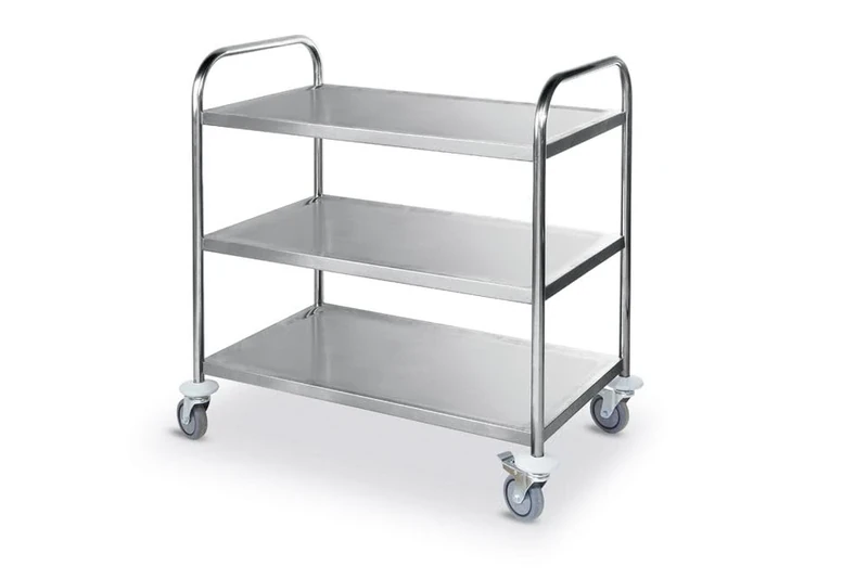 HENDI 810101 Serving trolley, 910 x 590 x (H) 950 mm, Silver