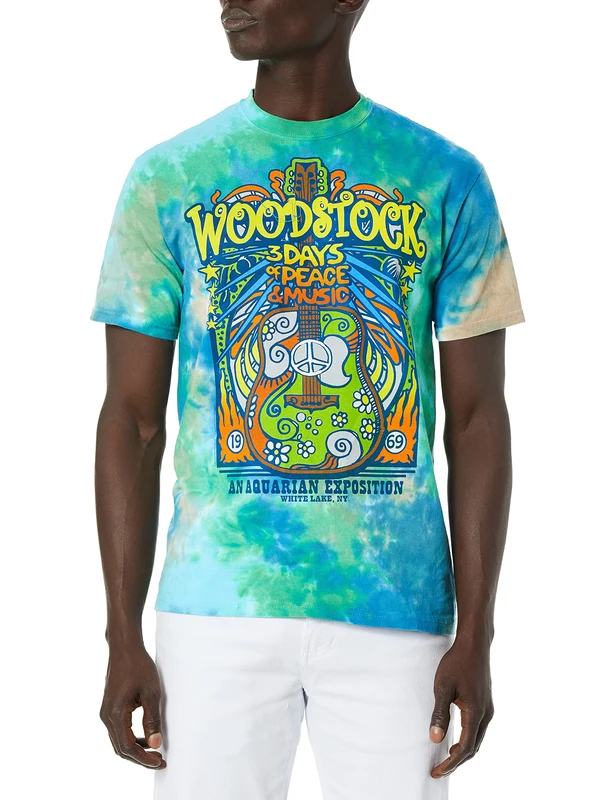 Liquid Blue Men's Woodstock Music Festival T-Shirt - Multi - XXL - Image 1