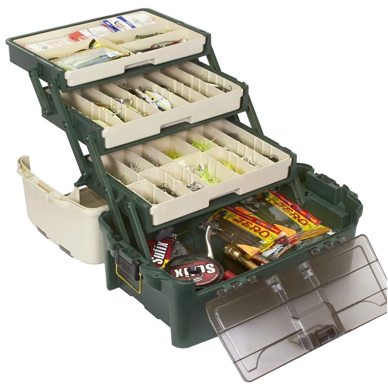PLANO Hybrid Hip Tackle Box,Fishing Tackle Organizer, Portable Storage Organizer, Tool box, Small parts, Collapsible Trays, Fishing, Beading, School or Office Supplies or Crafting Materials