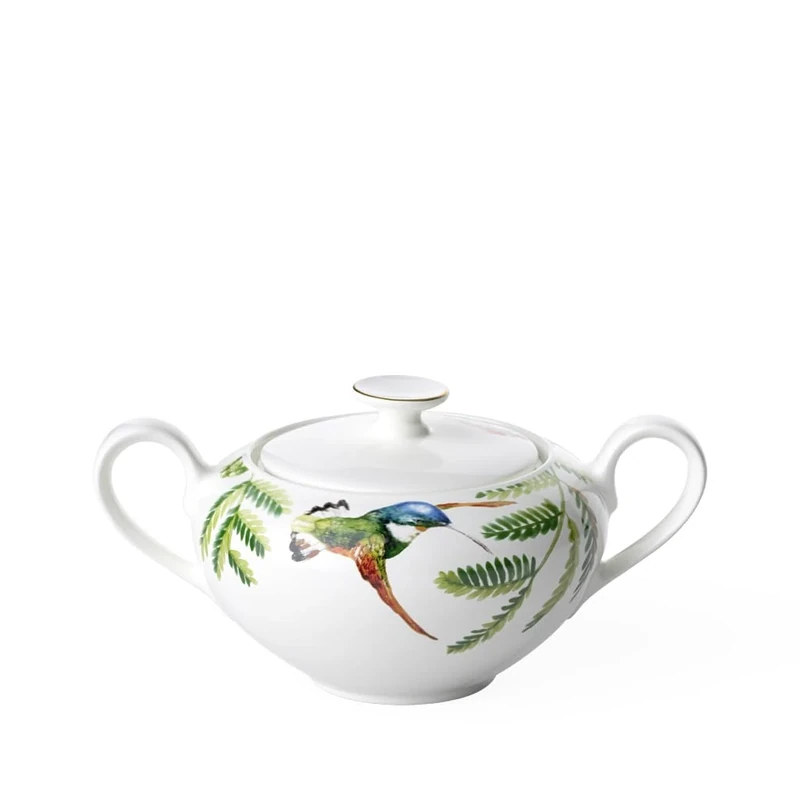 Villeroy & Boch 4381 0960 Amazonia Anmut Sugar/Jam Pot, Porcelain, Multicolor