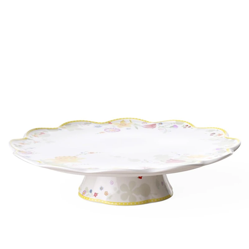 Villeroy & Boch – Spring Awakening Footed Cake Plate 33cm, Cake Stand, Easter Decorations Home, Easter Gifts for Adults, Premium Porcelain