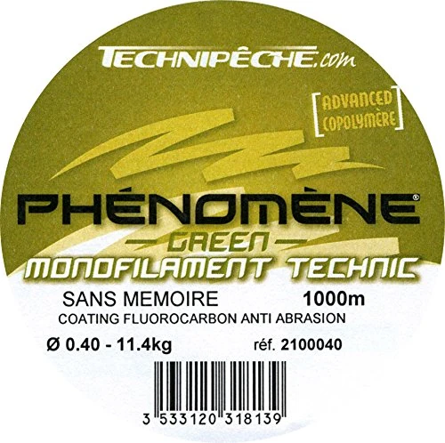 Technipeche Phenomene Nylon Monofilament Fishing Line green green Size:0,40/600 m