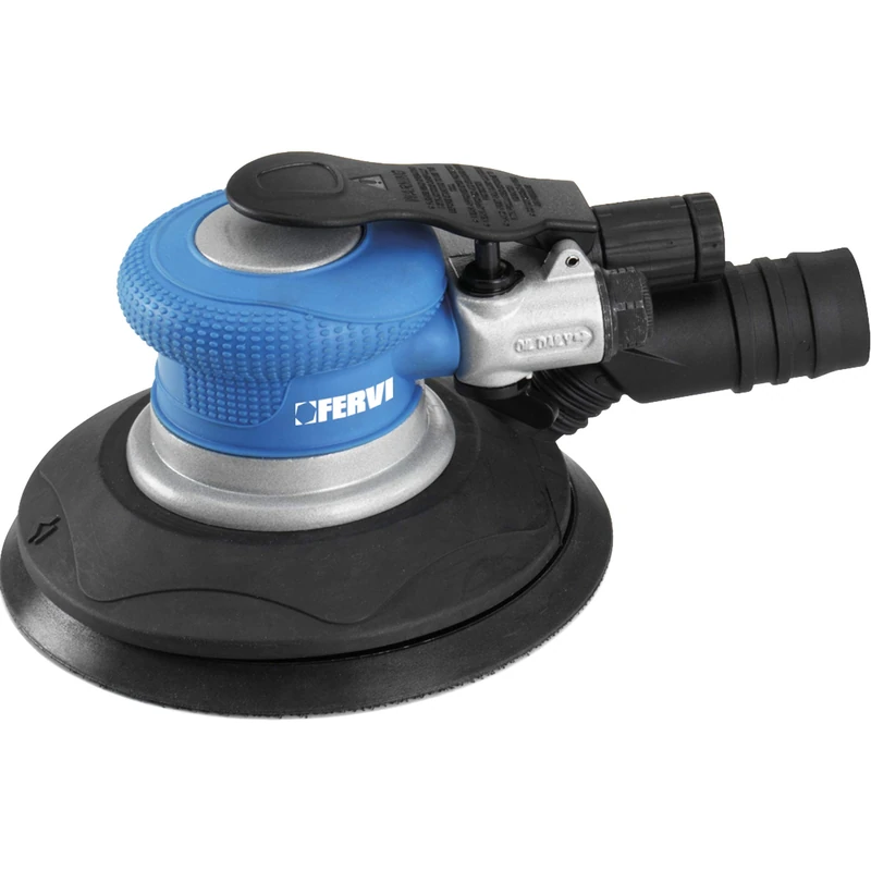 fervi 0458 RO torbitale Pneumatic Sander, 150 mm, Cyan/Black