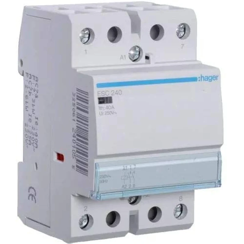 Hager – esc240 – CONTACTOR, 40 A, 2 NA, 230 V