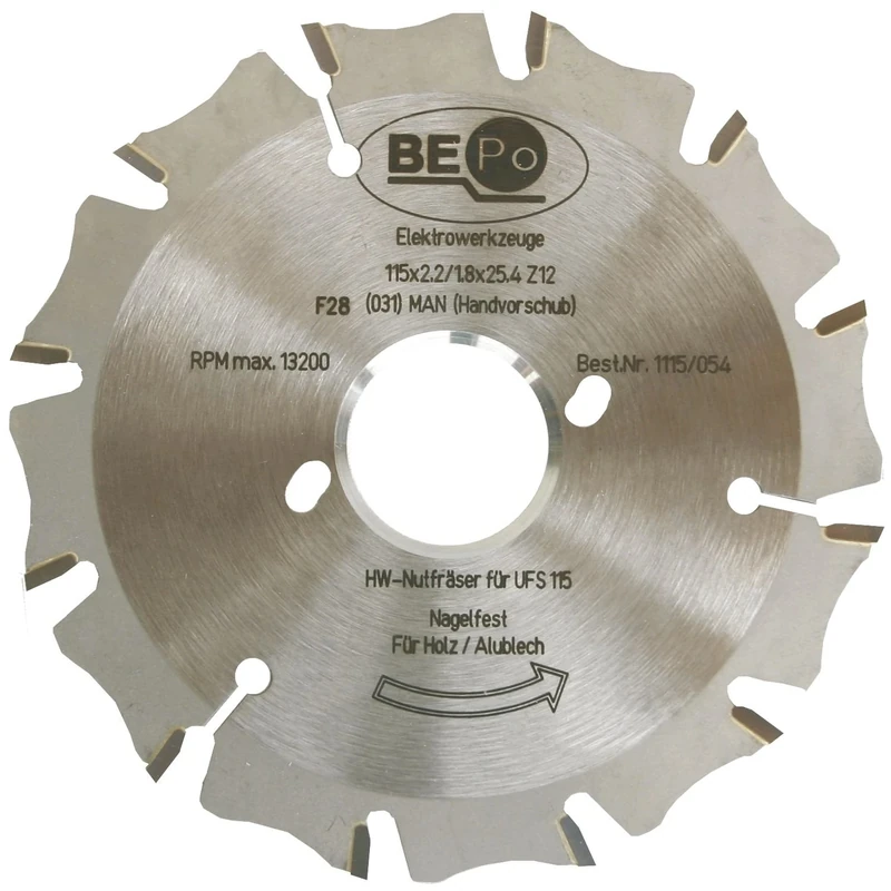 BEPO 1115/054 Saw Blade HW for Grout Cutter UFS115N for Wood/Nail Strength - Image 1