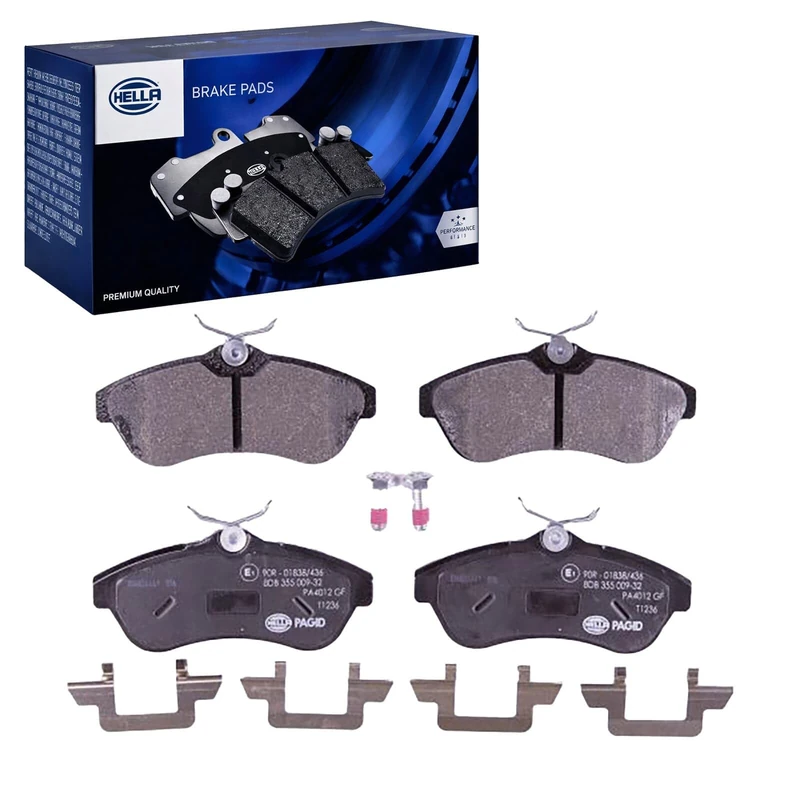 HELLA 8DB 355 009-321 Brake pad set - not prepared for wear indicator - T1236 - for e.g. CITROEN