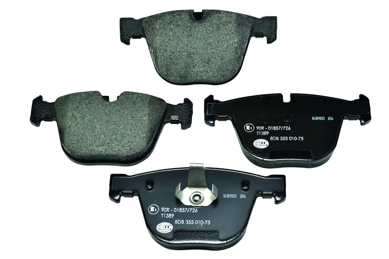HELLA 8DB 355 010-751 Brake pad set - prepared for wear indicator - T1389 - for e.g. BMW / ROLLS-ROYCE