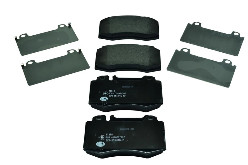 HELLA 8DB 355 010-101 Brake pad set - prepared for wear indicator - T1318 - for e.g. MERCEDES-BENZ