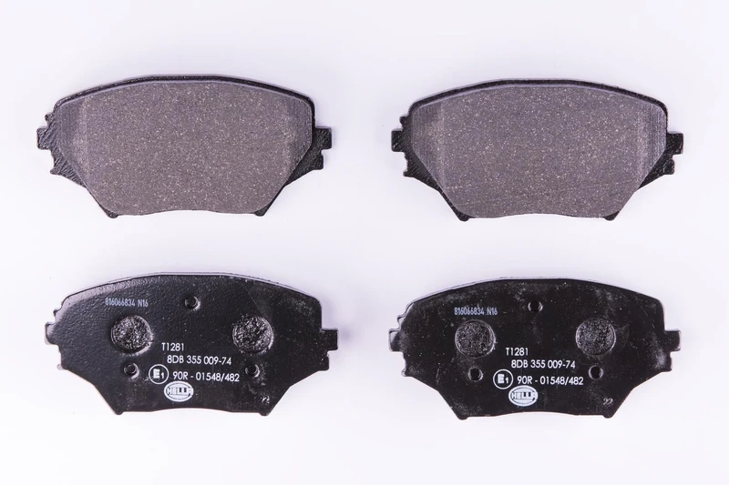 HELLA 8DB 355 009-741 Brake pad set - not prepared for wear indicator - T1281 - for e.g. TOYOTA