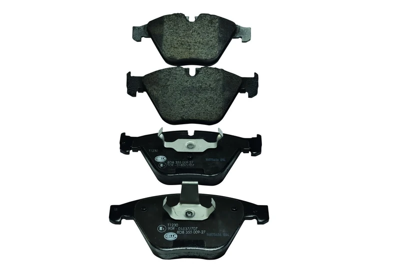 HELLA 8DB 355 009-271 Brake pad set - prepared for wear indicator - T1230 - for e.g. BMW
