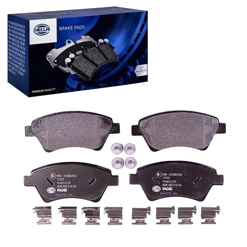 HELLA 8DB 355 010-541 Brake pad set - not prepared for wear indicator - T1373 - for e.g. RENAULT