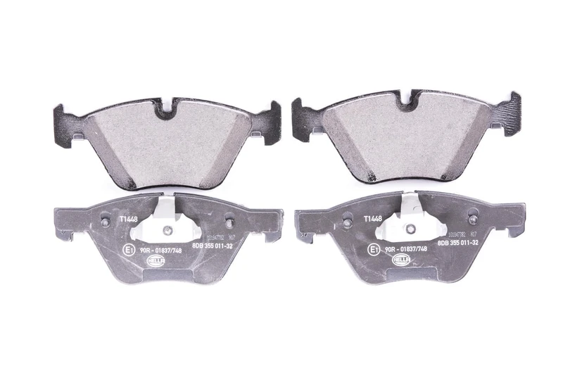HELLA 8DB 355 011-321 Brake pad set - prepared for wear indicator - T1448 - for e.g. BMW