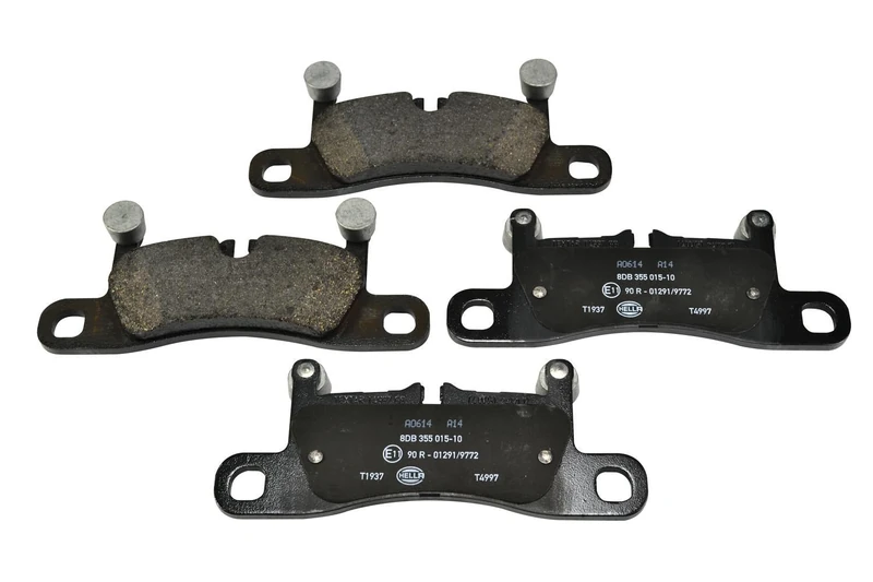 HELLA 8DB 355 015-101 Brake pad set - prepared for wear indicator - T1937 - for e.g. PORSCHE / VOLKSWAGEN