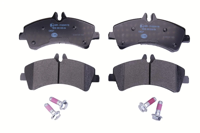 HELLA 8DB 355 005-541 Brake pad set - prepared for wear indicator - C6027 - for e.g. MERCEDES-BENZ / VOLKSWAGEN