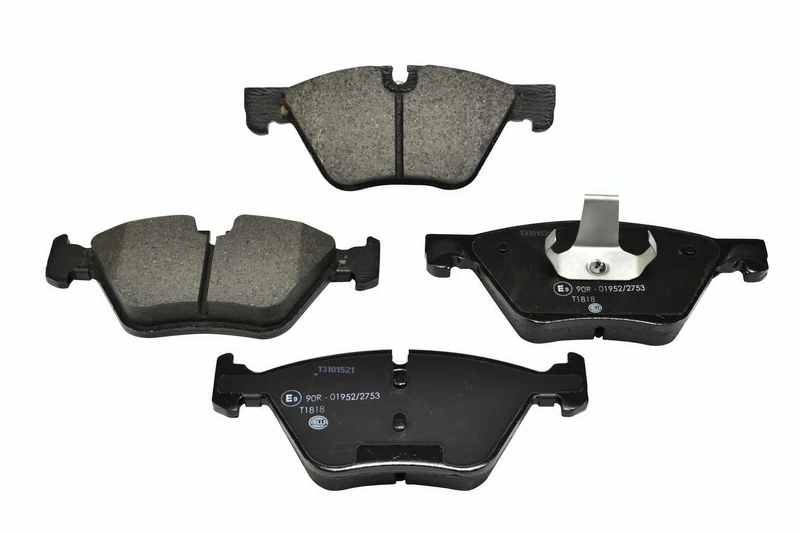 HELLA 8DB 355 014-351 Brake pad set - prepared for wear indicator - T1818 - for e.g. BMW
